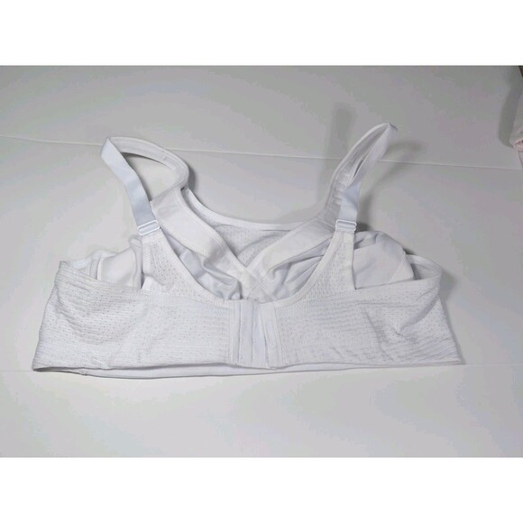 Glamorise Sport Bra 46B White Support Adjustable Strap No Wire/Padding - Picture 5 of 9